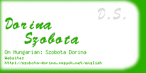 dorina szobota business card